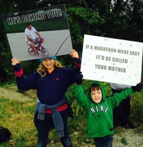 Motivating runners all classy like...